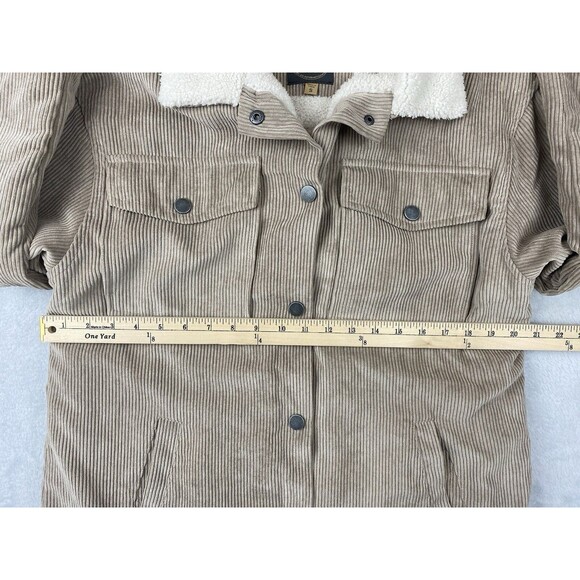 26 International Corduroy Sherpa Jacket Womens S Oversized Beige Soft Chore - Picture 8 of 9